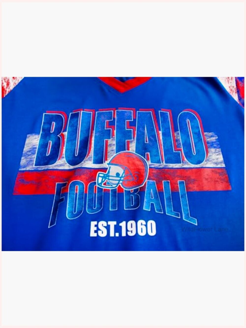 Women's Football Raglan Sleeve V-Neck T-Shirt Fan Gear Tee - Picture 6 of 7